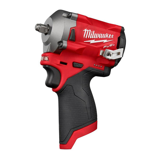 Milwaukee M12FPP2H-622P 12V Fuel Brushless 3/8" Impact Wrench and Ratchet with 2 x Battery Charge & Case 4933471743