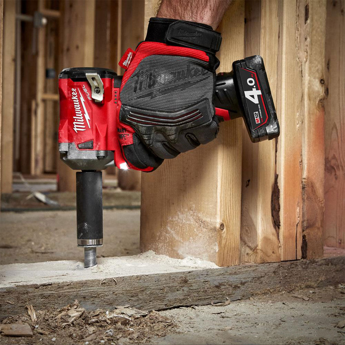 Milwaukee M12FPP2H-622P 12V Fuel Brushless 3/8" Impact Wrench and Ratchet with 2 x Battery Charge & Case 4933471743