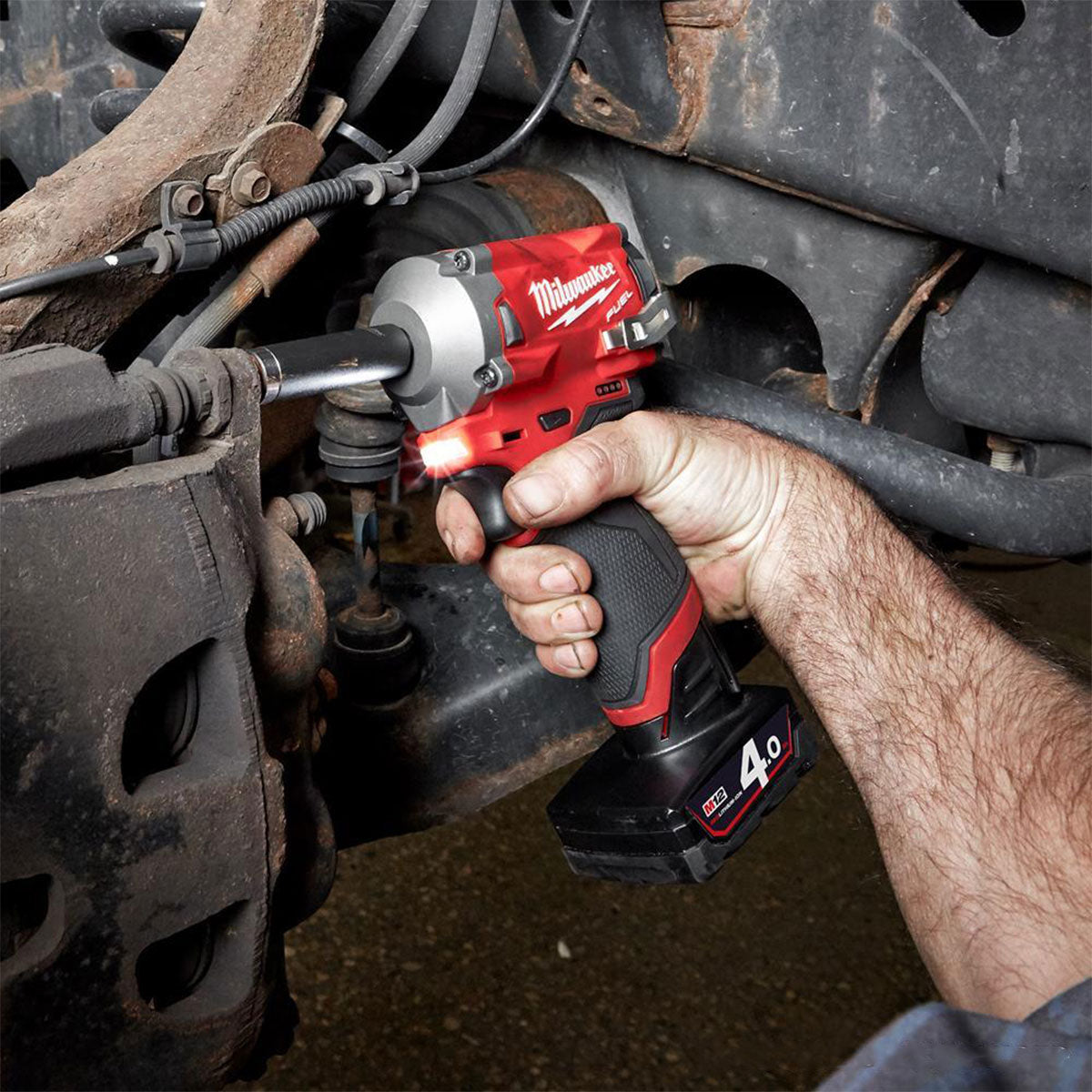 Milwaukee M12FPP2H-622P 12V Fuel Brushless 3/8" Impact Wrench and Ratchet with 2 x Battery Charge & Case 4933471743