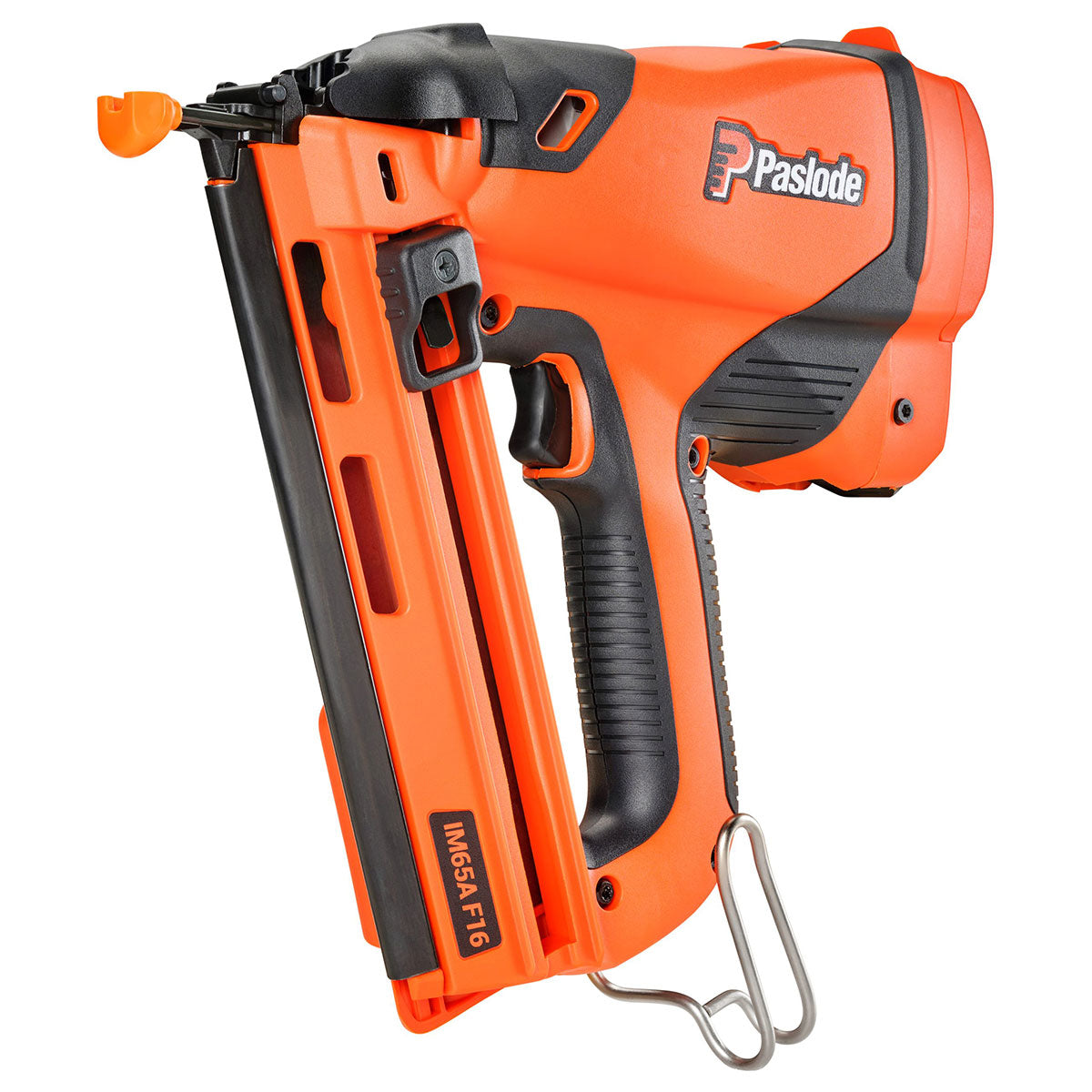 Paslode IM65A F16 Angled Second Fix Finishing Nail Gun with 1 x 2.1Ah Battery Charger & Case