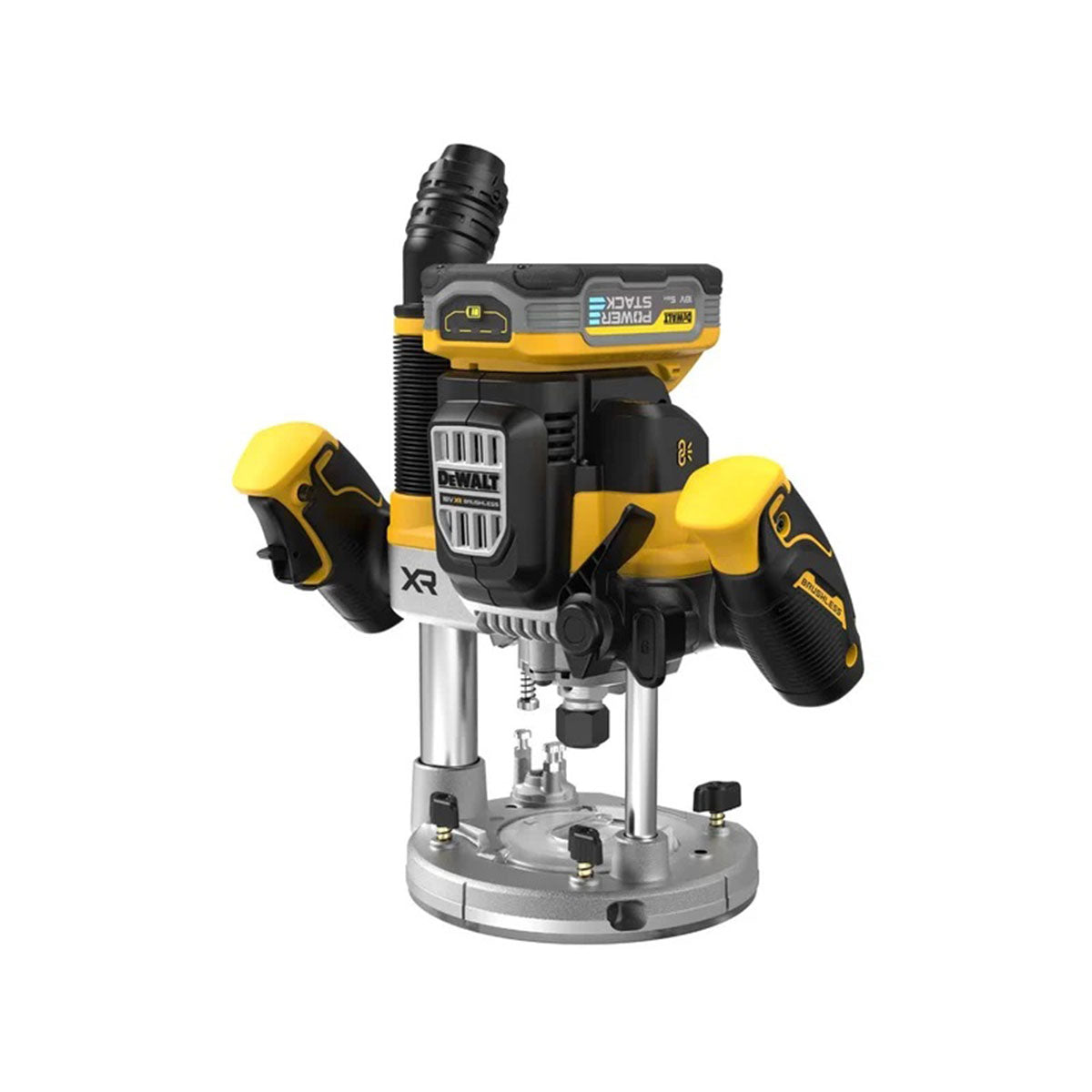 Dewalt DCW620H2-GB 18V XR Brushless 1/2" Plunge Router with 2 x 5.0Ah Powerstack Battery Charger & TSTAK Case