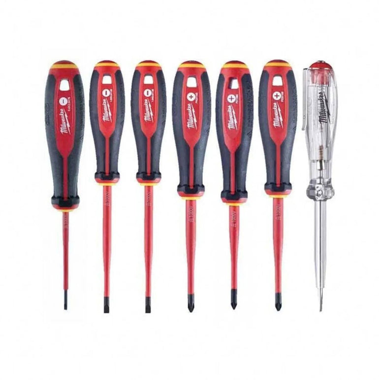 Milwaukee Tri-Lobe VDE Screwdriver PZ Set 7 Piece 4932478738