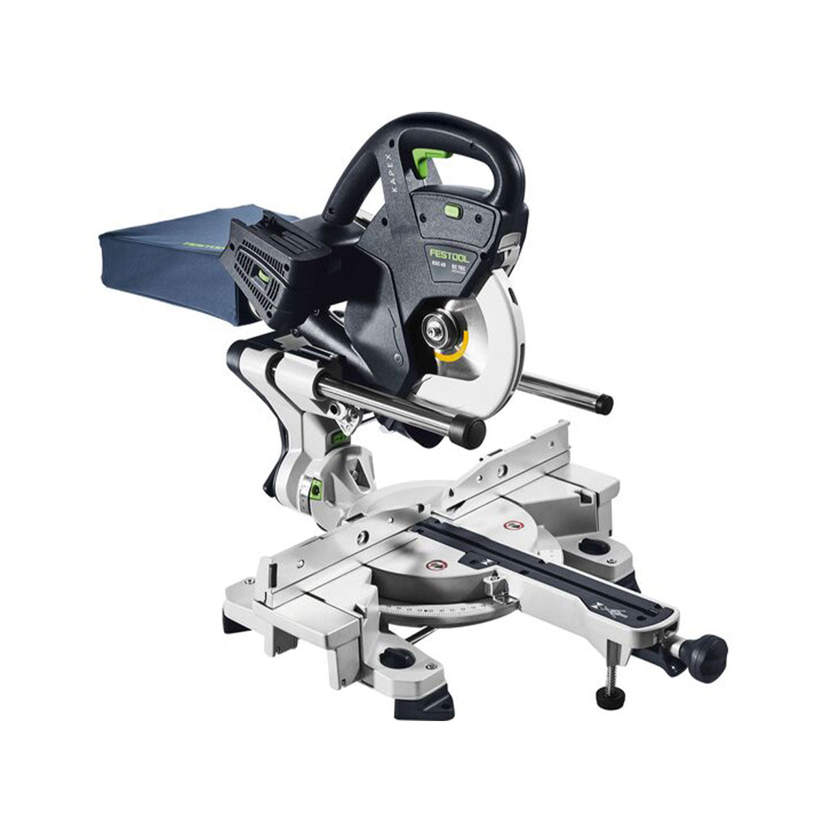 Festool KSC 60 EB-Basic 36V Master Edition Brushless 216mm Sliding Compound Mitre Saw with 2 x 5.0Ah Battery & Rapid Charger