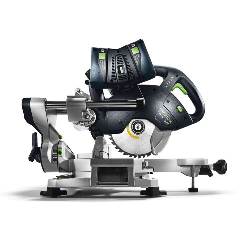 Festool KSC 60 EB-Basic 36V Master Edition Brushless 216mm Sliding Compound Mitre Saw with 2 x 5.0Ah Battery & Rapid Charger