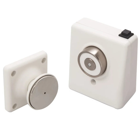 GEOFIRE DOORMOUSE 230V FIRE DOOR RETAINER WHITE 95MM