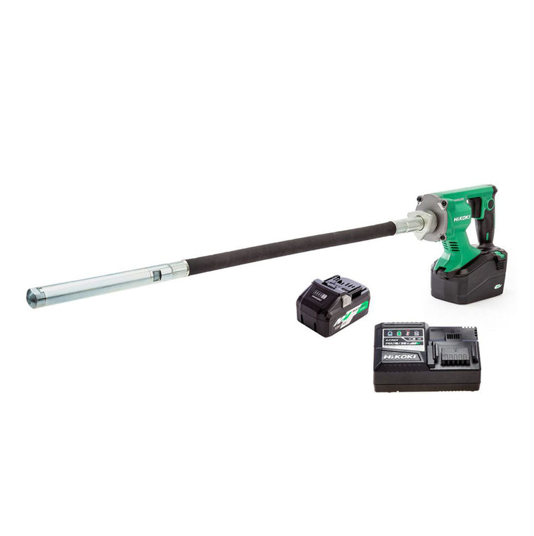 HiKOKI UV3628DAJYZ 36V Brushless 28mm Concrete Vibrator with 1 x 4.0Ah Battery & Charger