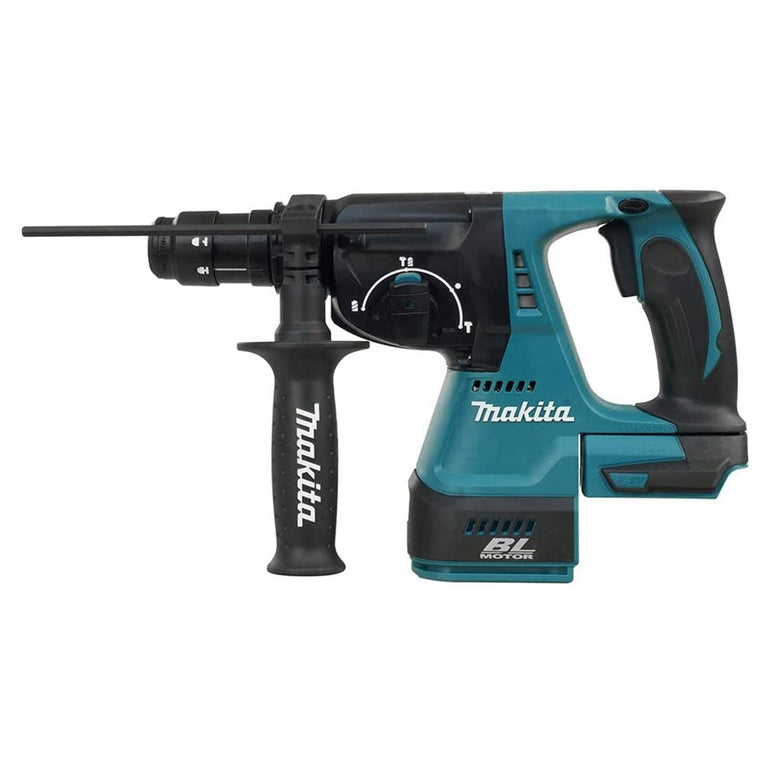 Makita DHR243RTJ 18V Brushless SDS+ Rotary Hammer Drill With 2 x 5.0Ah Battery, Charger & 3 Piece Chisel