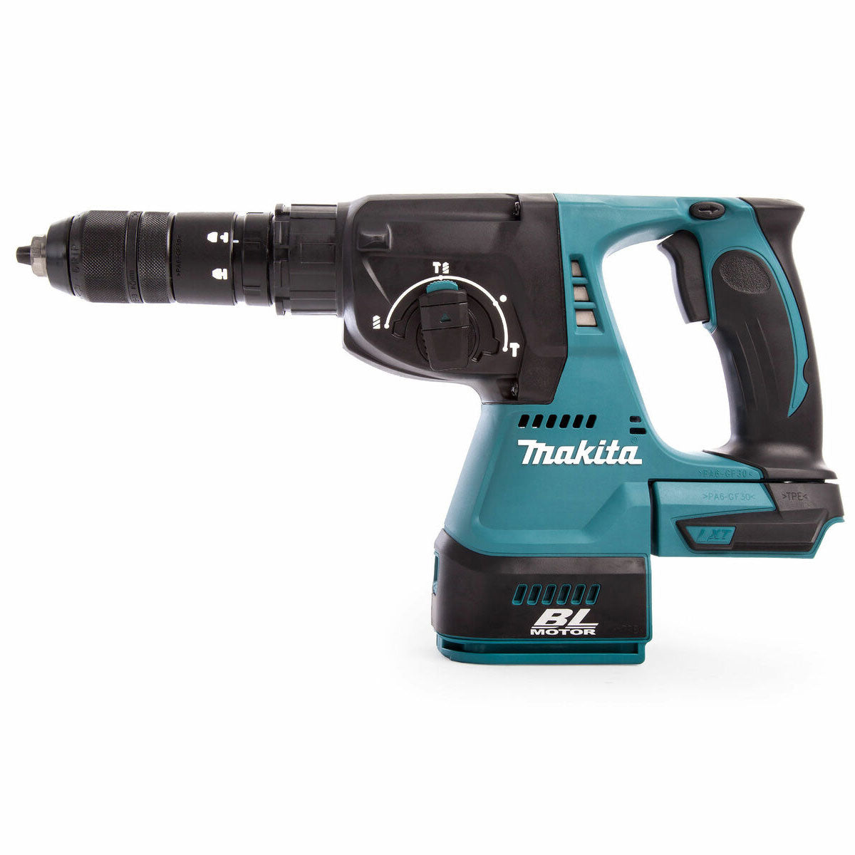 Makita DHR243RTJ 18V LXT Brushless 24mm SDS-PLUS Rotary Hammer Drill With 2 x 5.0Ah Battery, Charger & Case