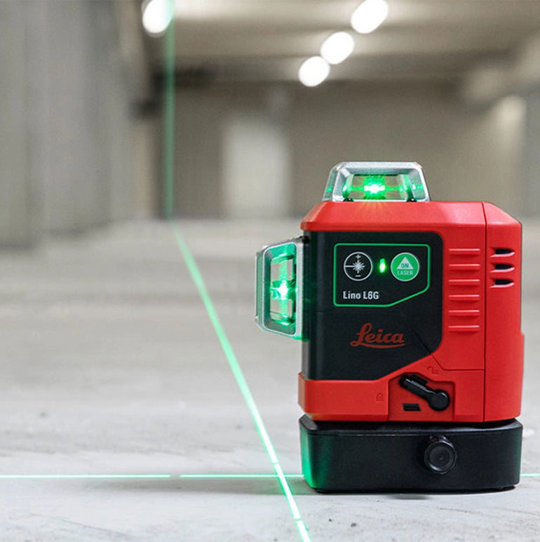 Leica Lino L6G Self-Levelling Green Multi-Line Laser with Battery Charger & Case