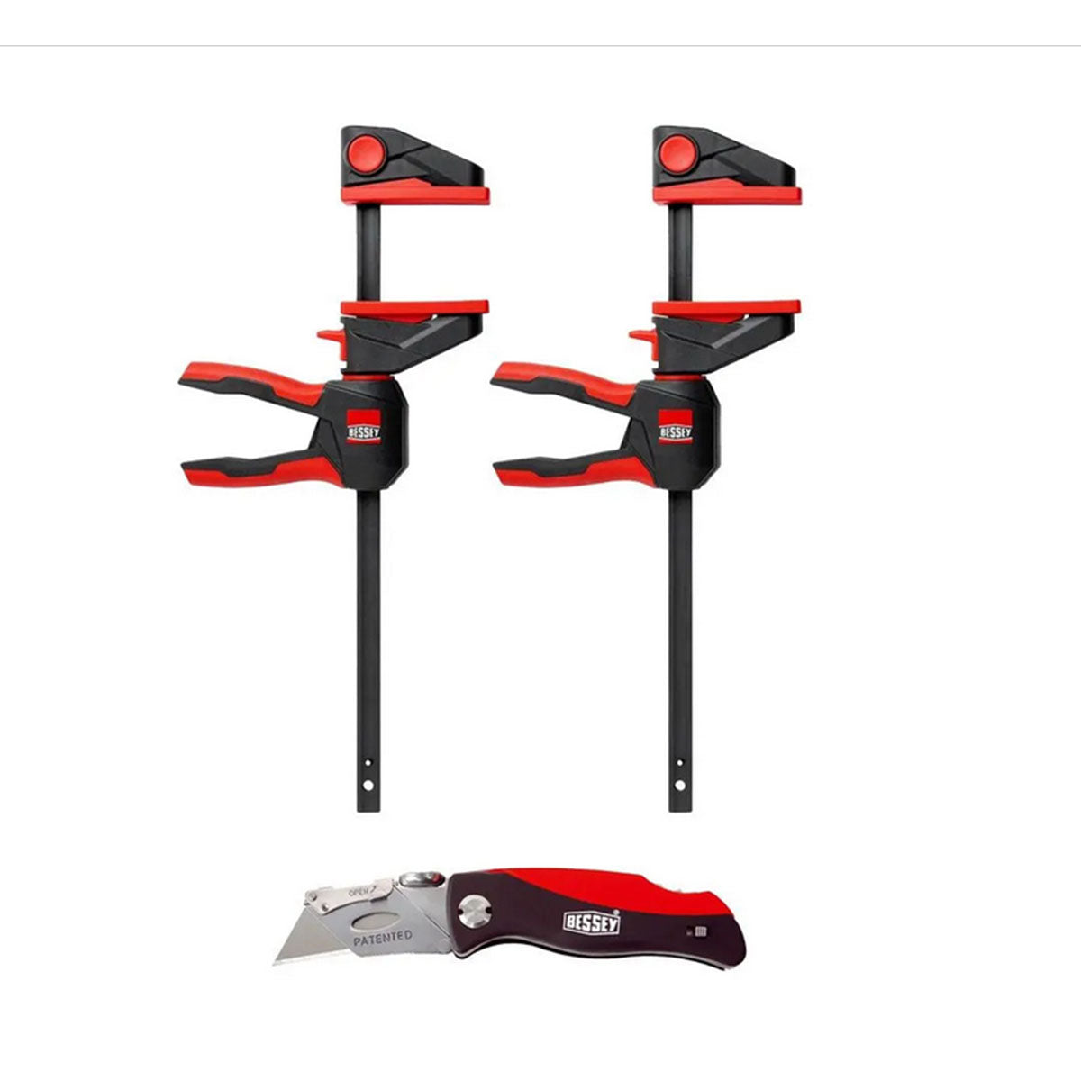 Bessey EZ360-60 One Handed Clamp & DBKPH-EU Folding Utility Knife Set EZ360SET-A