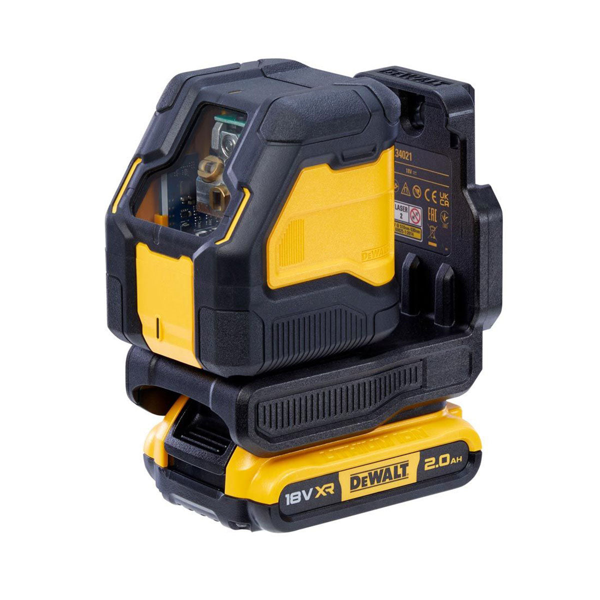 Dewalt DCLE34021D1-GB 18V XR Green Cross Line Laser 1 x 2.0Ah Battery Charger & Case