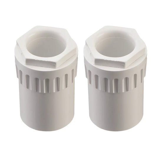 DETA TTE FEMALE CONDUIT ADAPTORS 20MM WHITE 2 PACK