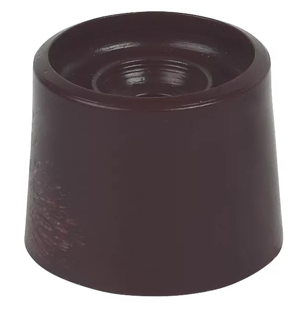 ROUND DOOR STOPS 32 X 20MM BLACK 10 PACK