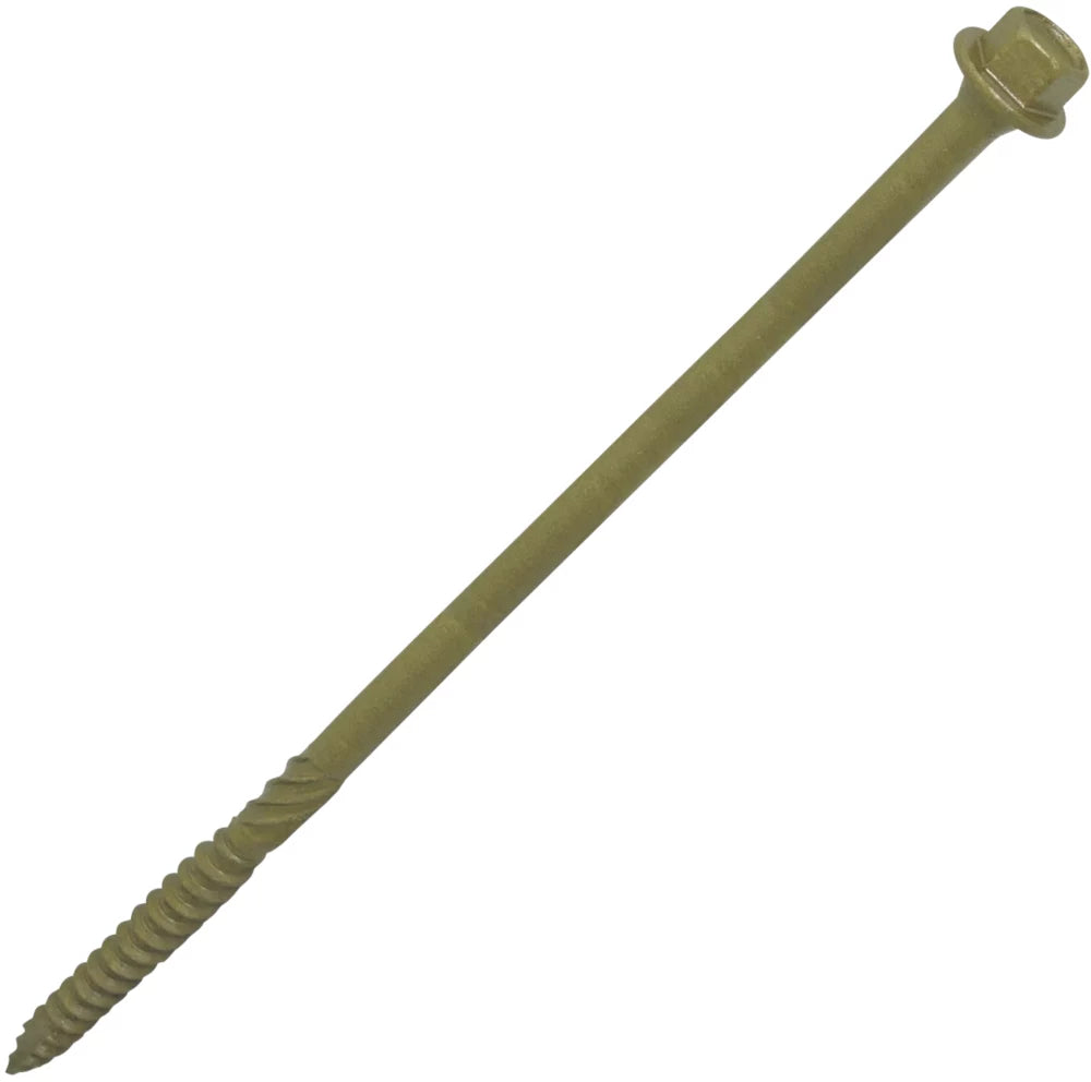 TIMBASCREW HEX FLANGE THREAD-CUTTING TIMBER SCREWS 6.7MM X 100MM 50 PACK