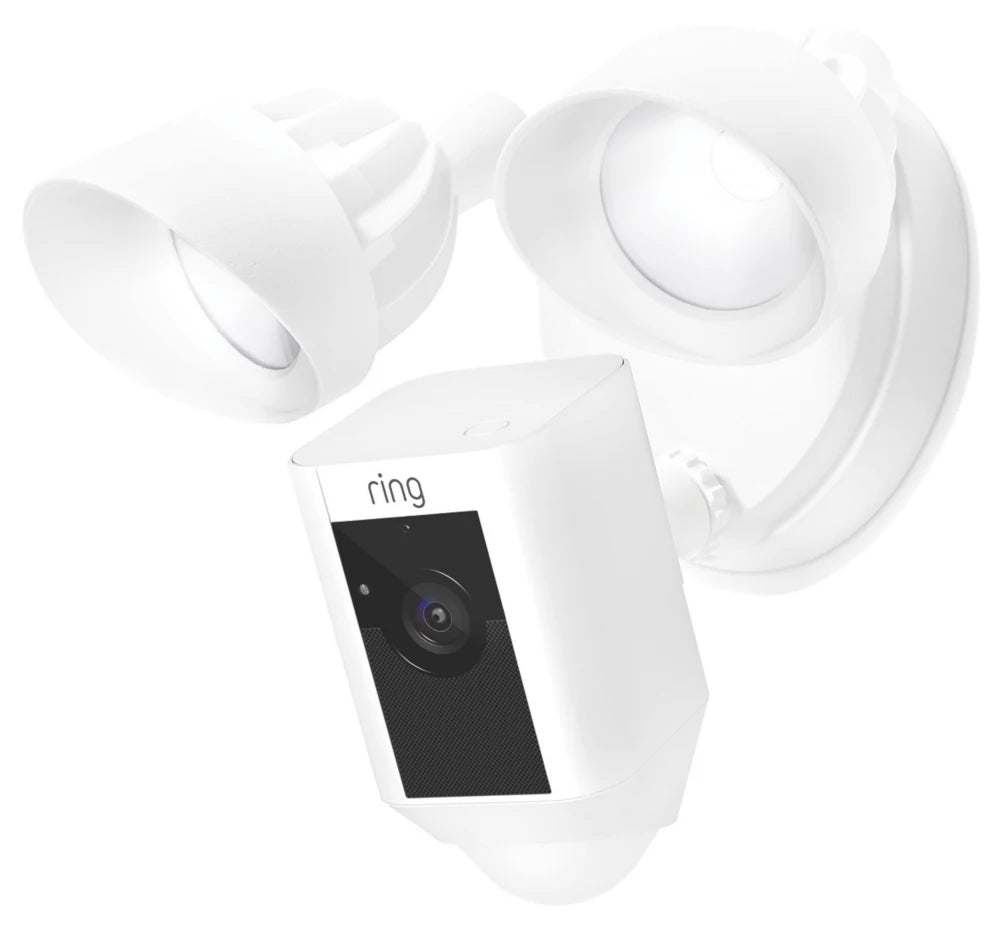 RING CAM WIRED PLUS 8SF1P1-WEU0 WHITE WIRED 1080P OUTDOOR SMART CAMERA WITH FLOODLIGHT WITH PIR SENSOR