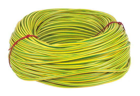 CED GREEN/YELLOW SLEEVING 6MM X 100M