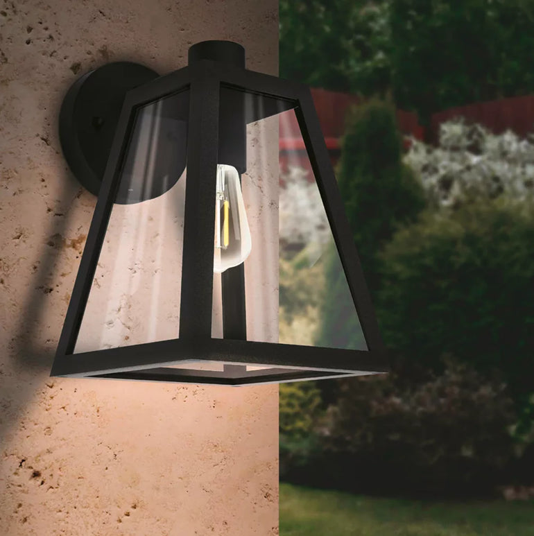 EGLO MIRANDOLA OUTDOOR WALL LIGHT BLACK