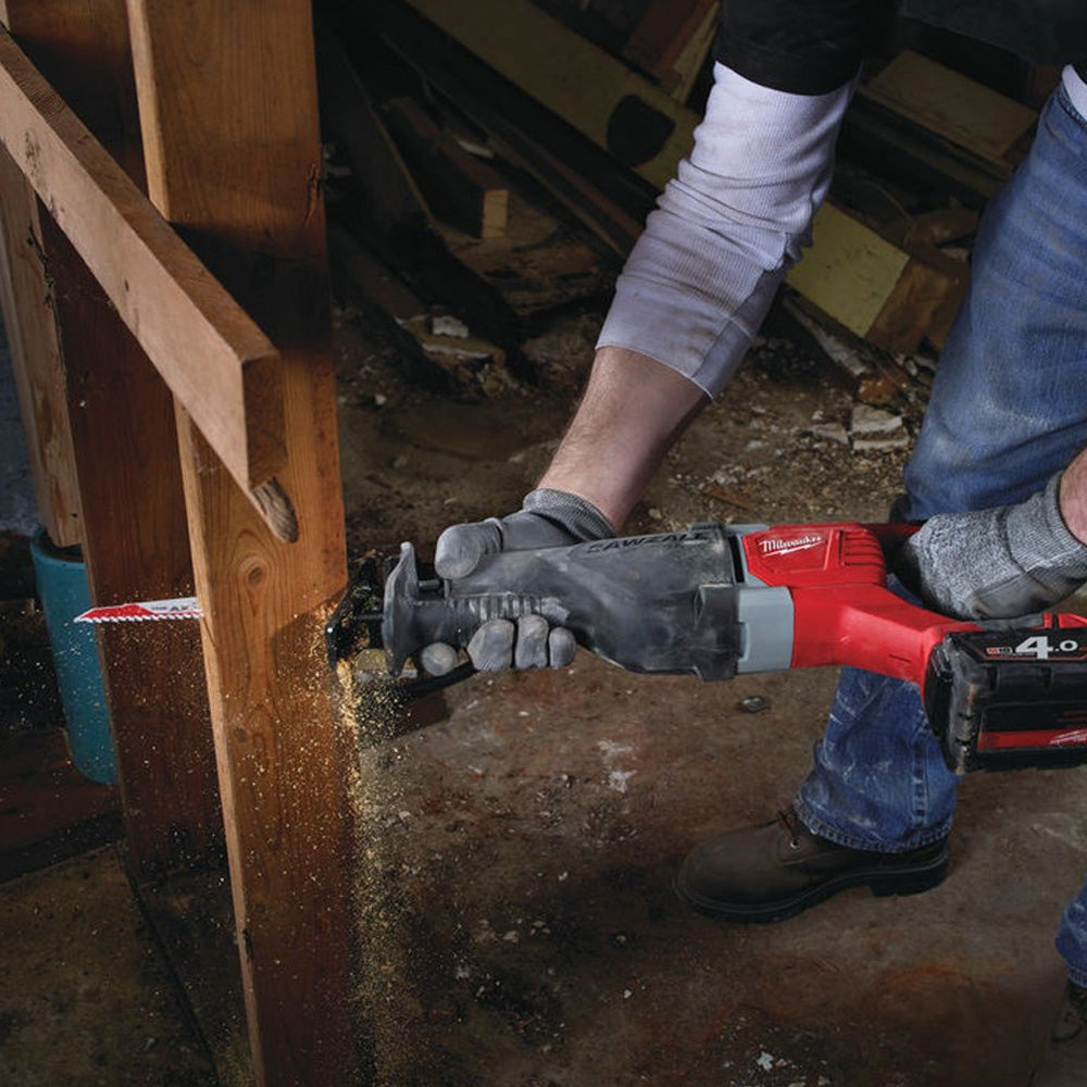 Milwaukee M18BSX-0 18V Heavy Duty Sawzall Reciprocating Saw with 1 x 5.0Ah Battery & Charger