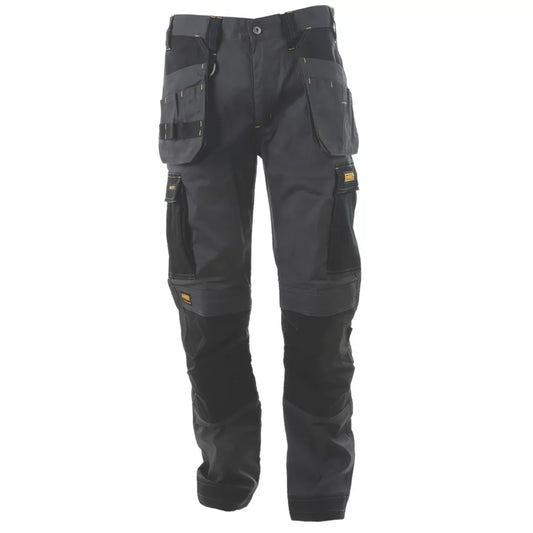 DEWALT BARSTOW HOLSTER WORK TROUSERS CHARCOAL GREY 30" W 29" L