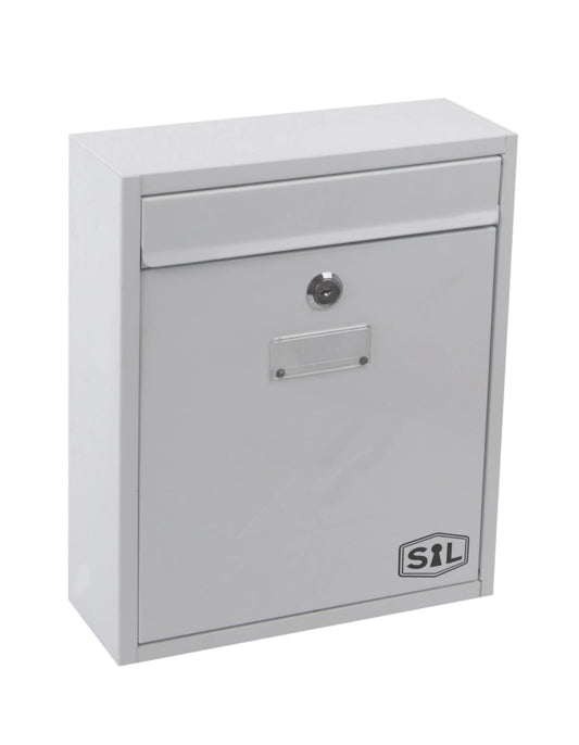 SMITH & LOCKE COMPACT POST BOX WHITE POWDER-COATED