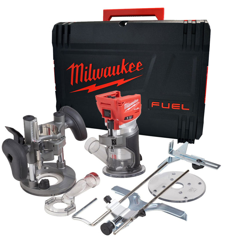 Milwaukee M18FTR-0X M18 18V Brushless FUEL Laminate Trimmer Router Body in Case 4933471604