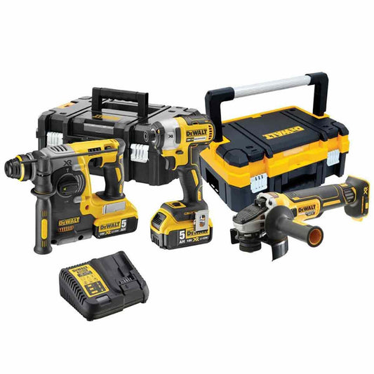 Dewalt DCK305P2T 18V XR Brushless 3 Piece Kit With 2 x 5.0Ah Batteries Charger & Case