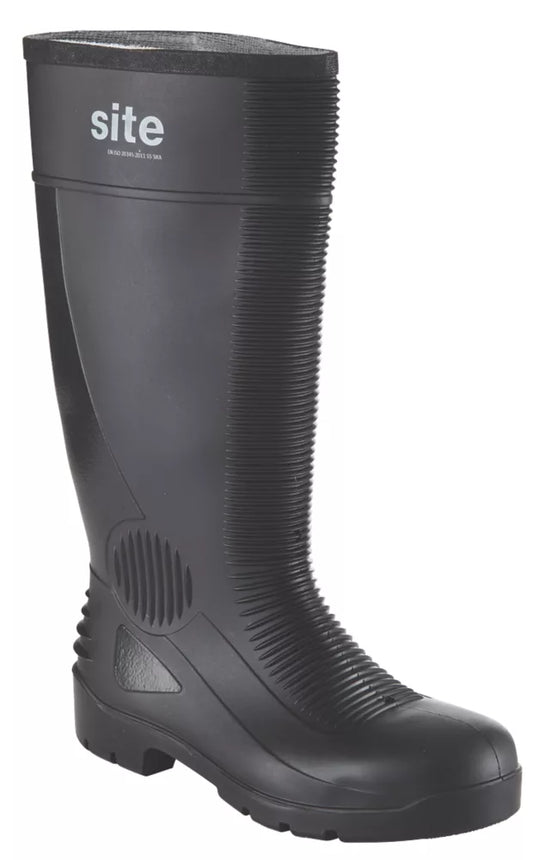 SITE TRENCH SAFETY WELLIES BLACK SIZE 10