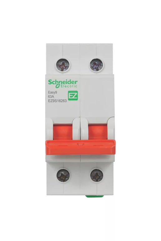 SCHNEIDER ELECTRIC EASY9 63A DP SWITCH DISCONNECTOR