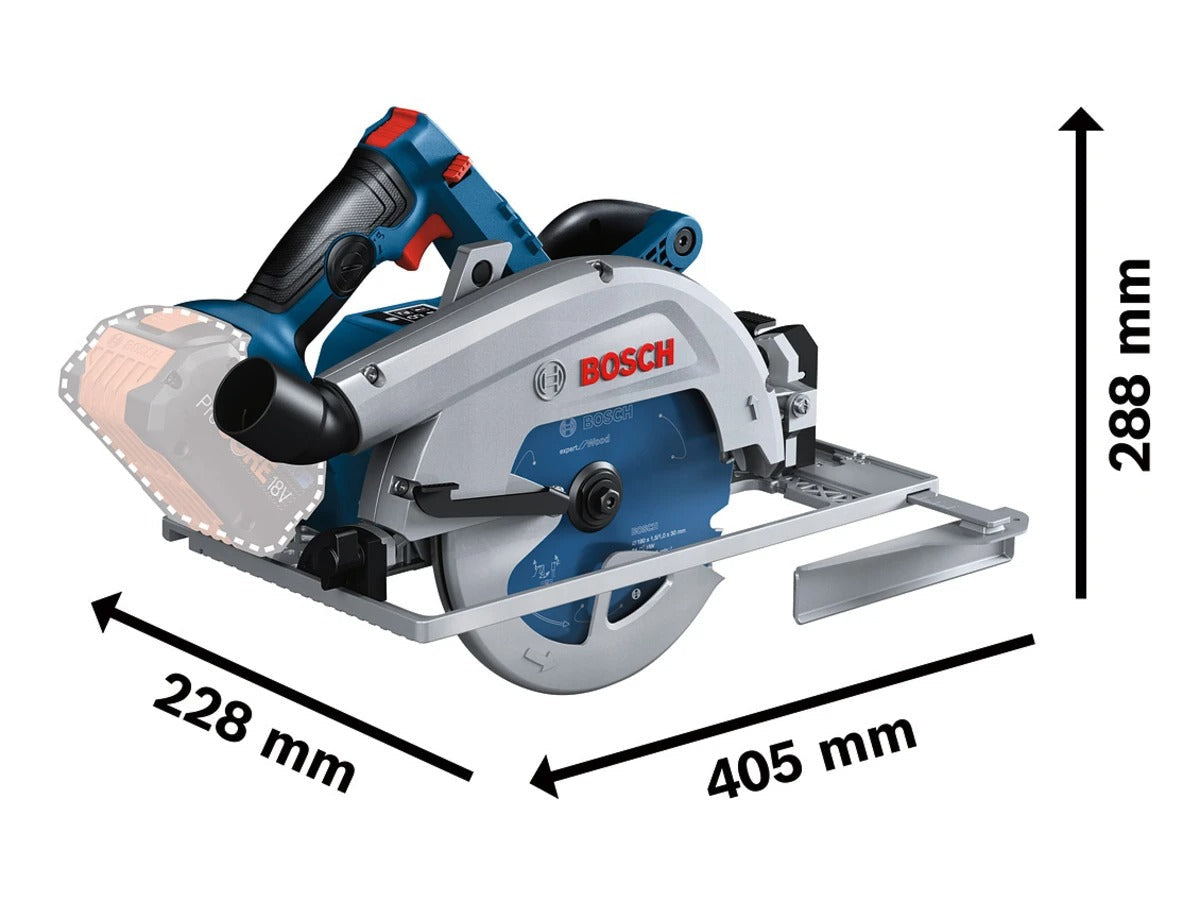 Bosch GKS 18V-68 GC Pro Circular Saw With 2 x 5.5Ah Batteries & Charger in Case 06016B5170