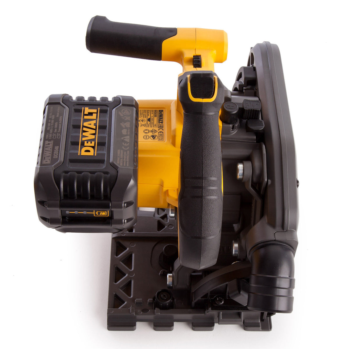 Dewalt DCS520T2 54V Flexvolt Brushless 165mm Plunge Saw with 2 x 6.0Ah Batteries Charger & Case