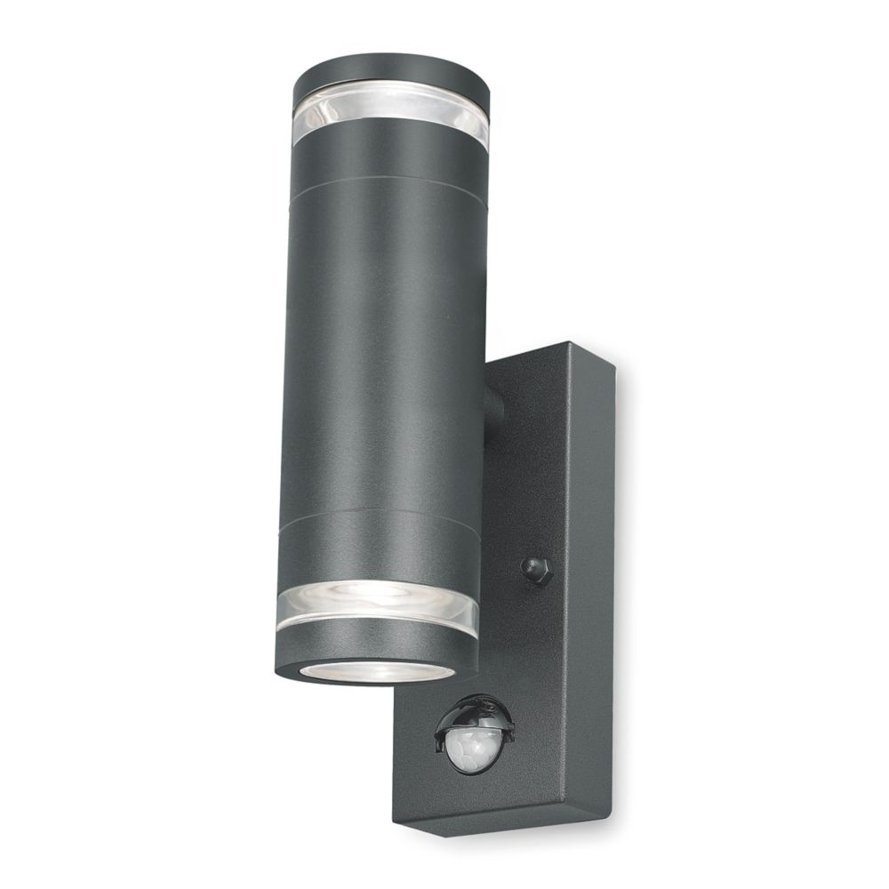 4LITE MARINUS OUTDOOR IP44 UP/DOWN WALL LIGHT WITH PIR SENSOR ANTHRACITE