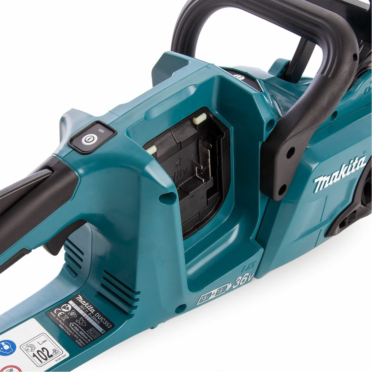 Makita DUC353Z 18v Twin 36v Brushless Chainsaw With 2 x 5Ah Batteries