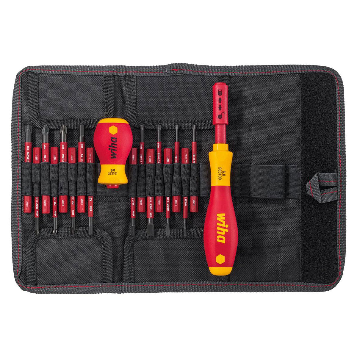 Wiha WHA-41231 SoftFinish Electric SlimVario Screwdriver Set of 19 Piece