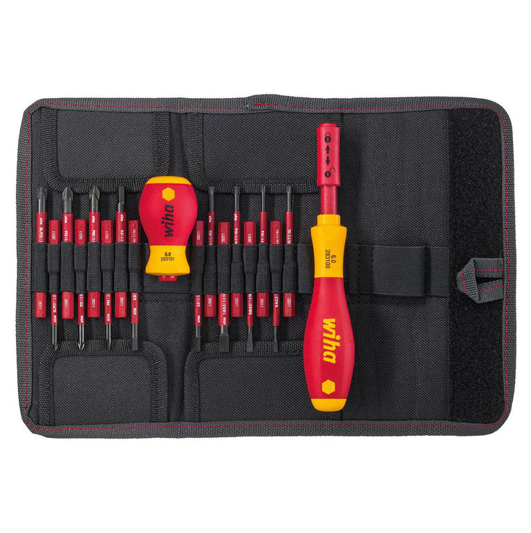 Wiha WHA-41231 SoftFinish Electric SlimVario Screwdriver Set of 19 Piece