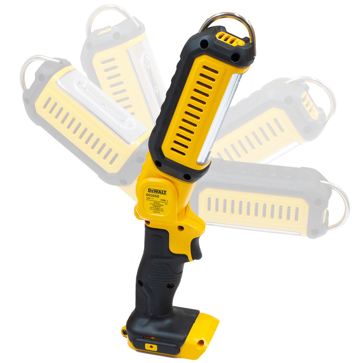 Dewalt DCL050N 18V Handheld LED Work Light Torch with 1 x 4.0Ah Battery Charger & Bag