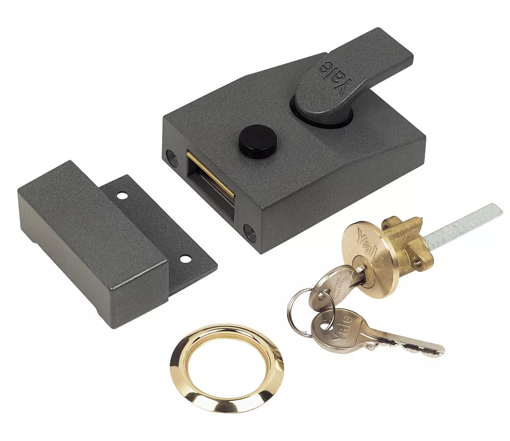 YALE 630089001702 NIGHT LATCH GREY 60MM BACKSET