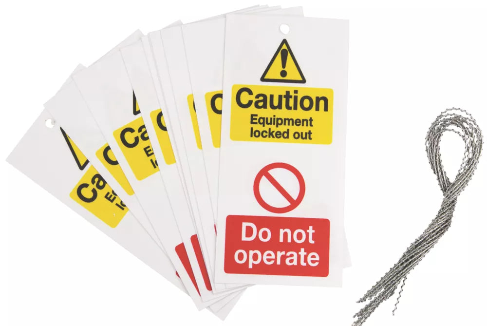 'CAUTION, DO NOT OPERATE' SAFETY MAINTENANCE TAGS 10 PACK