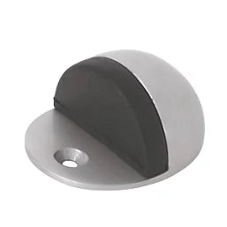 OVAL DOOR STOPS 48 X 21MM SATIN 2 PACK