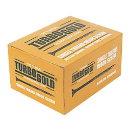 TURBOGOLD PZ DOUBLE-COUNTERSUNK MULTIPURPOSE SCREWS 5MM X 90MM 100 PACK