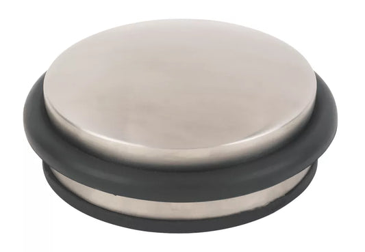 DOME WEIGHT DOOR STOP 90 X 40MM SATIN STAINLESS STEEL