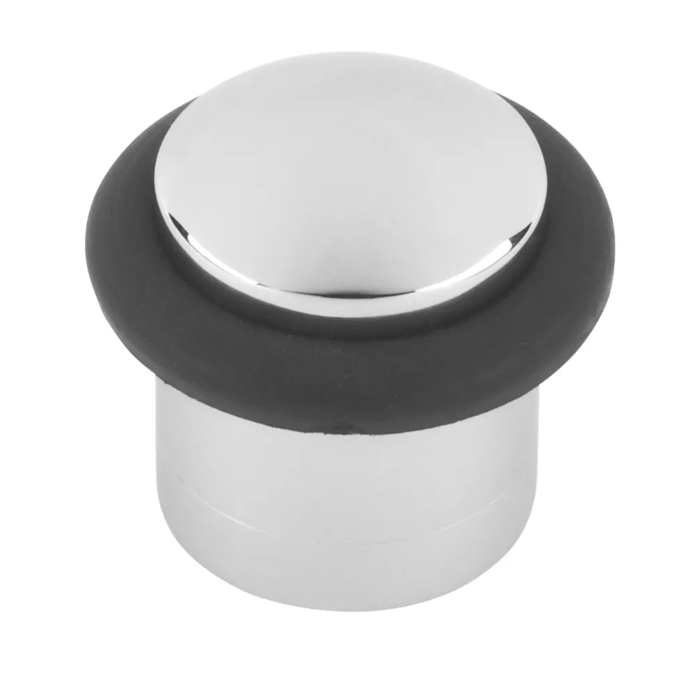 CYLINDER DOOR STOP 38 X 37MM POLISHED CHROME