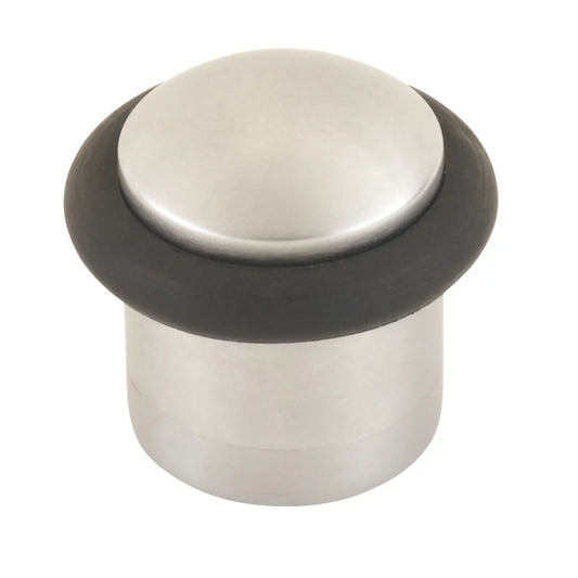 CYLINDER DOOR STOP 38 X 37MM SATIN CHROME