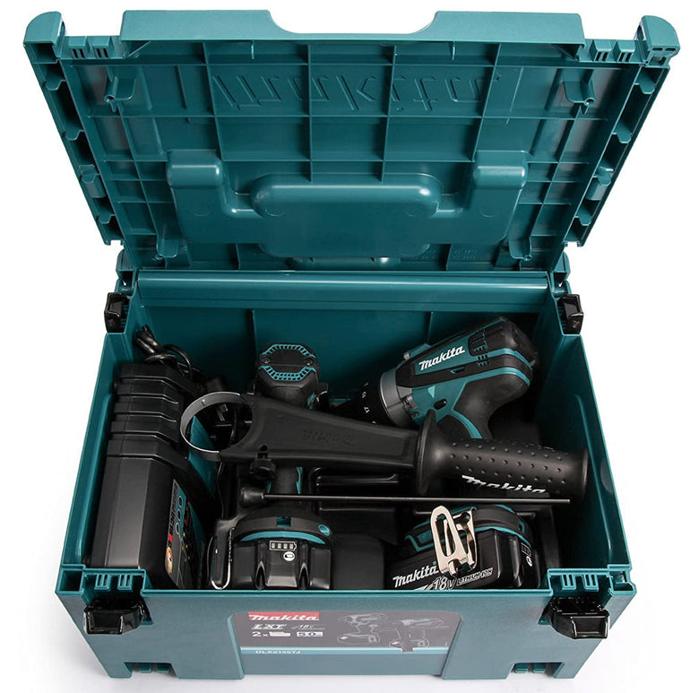 Makita DLX2180TJ 18V Brushless Combi Drill + Impact Driver Twin Kit With 2 x 5.0Ah Batteries Charger