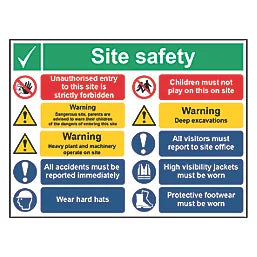 "SITE SAFETY" NOTICE SIGN 600MM X 800MM