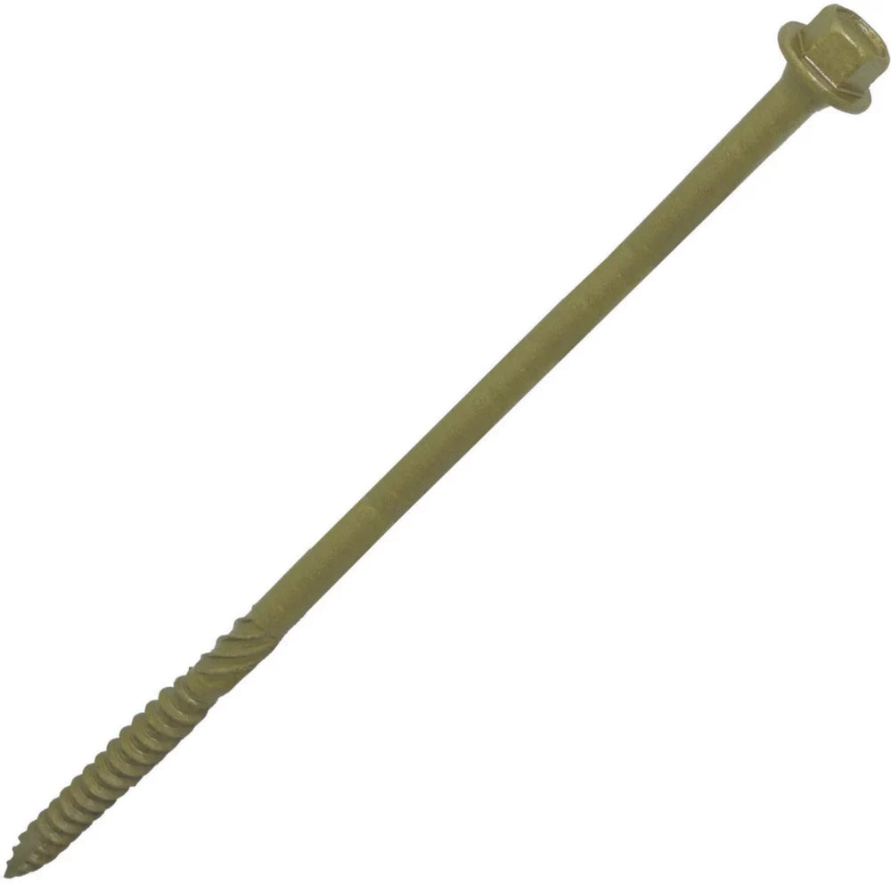 TIMBASCREW HEX FLANGE THREAD-CUTTING TIMBER SCREWS 6.7MM X 150MM 200 PACK