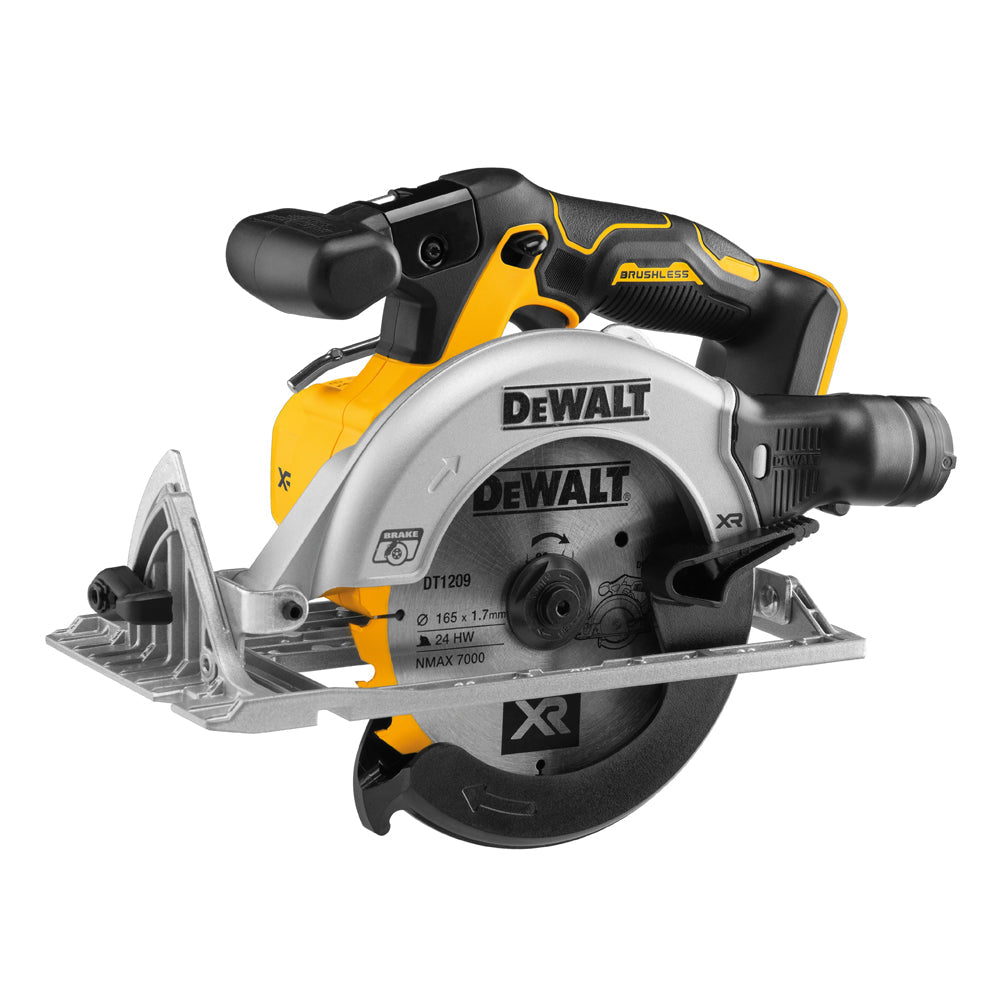 Dewalt DCS565P2 18V XR 165mm Brushless Circular Saw with 2 x 5.0Ah Batteries & Charger in Bag