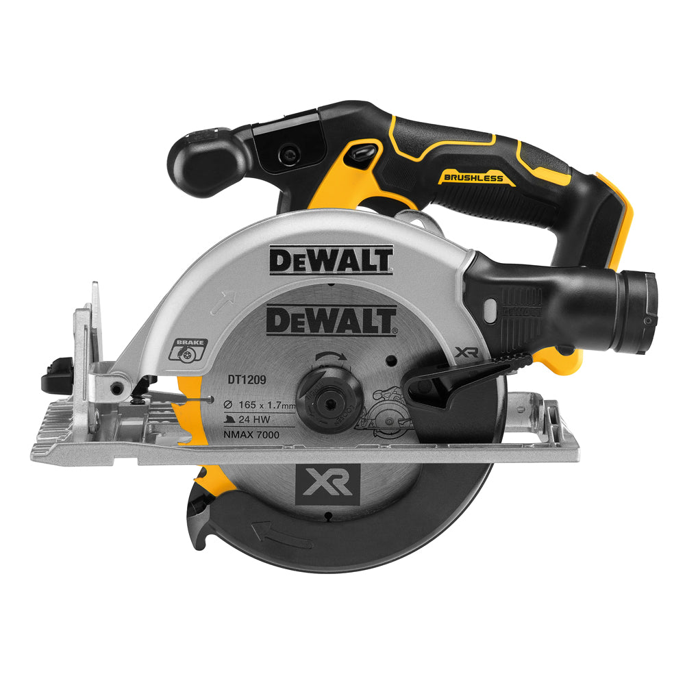 Dewalt DCS565P2 18V XR 165mm Brushless Circular Saw with 2 x 5.0Ah Batteries & Charger in Bag