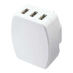 MASTERPLUG 3-OUTLET TYPE A PLUG-IN USB CHARGING PLUG ADAPTOR 3.4A