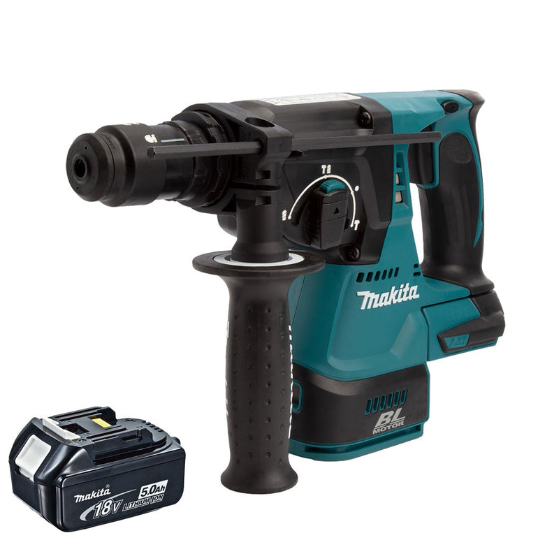 Makita DHR243 18V Brushless SDS+ Rotary Hammer Drill With 5.0Ah Battery