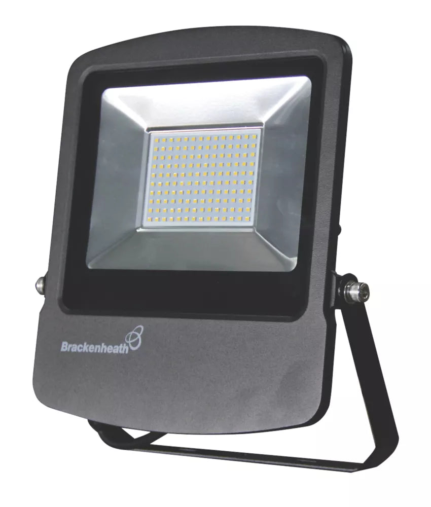 BRACKENHEATH REX OUTDOOR LED INDUSTRIAL FLOODLIGHT BLACK 100W 9000LM